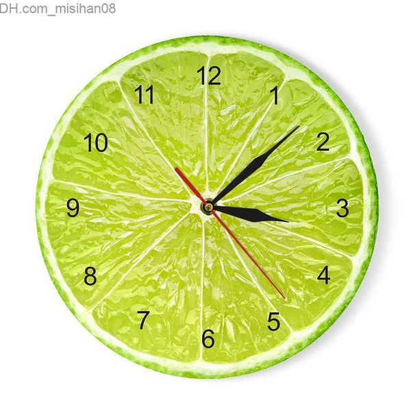 Wanduhren Orange Zitrone Früchte Acryl Wanduhr Limette Pomelo Moderne Küchenuhr Uhr Home Decor Frische tropische Früchte Wandkunst Zeitmesser T200601 Z230705