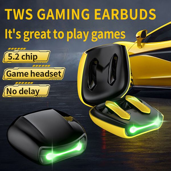 R05 Tws Earbuds Gaming Bassa latenza con scatola di ricarica Auricolari wireless Auricolare Bluetooth Stereo Fingerprint Touch Cuffie di kimistore