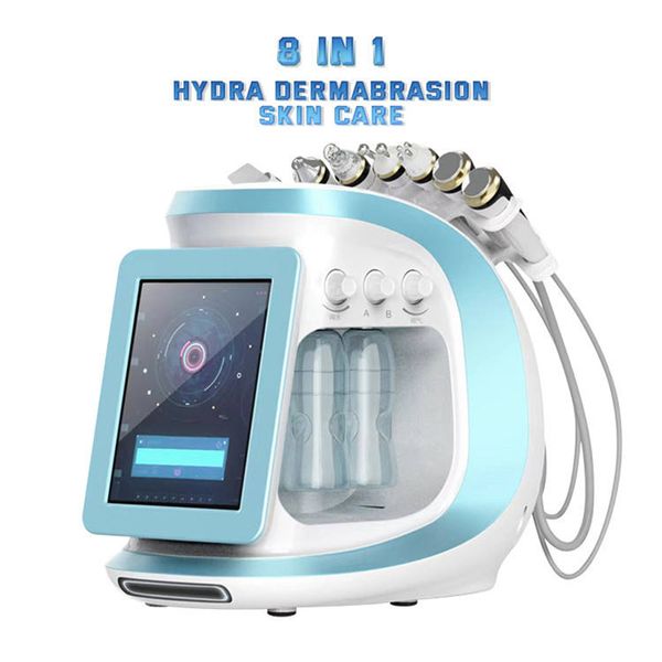 Yeni Hydra Yüzleri Makinesi 8'de 1 Aqua Cilt Bakımı Yüz Jet Peel RF Bio Oxygen Jet Su Mikrodermabrazyon Makinesi Professional