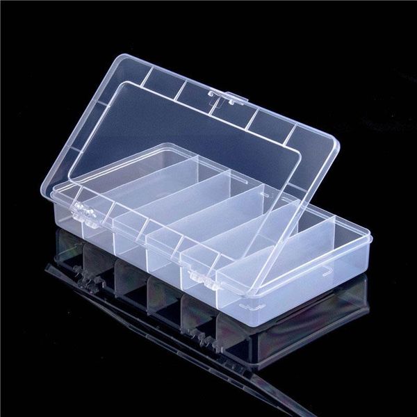 Zubehör 6 Raster Rechteckige Speicherbox PP Kunststoff Transparent Box Lure Fishing Gear Klassifizierung Kleine Hardware -Werkzeuge Anordnung