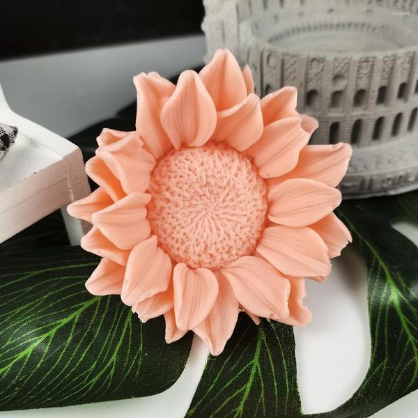 Stampi da forno 3D Girasole Fiori Forma Stampo in silicone Torta Cioccolato Candela Sapone Stampo Aromaterapia fai da te Decorazione domestica Strumenti artigianali