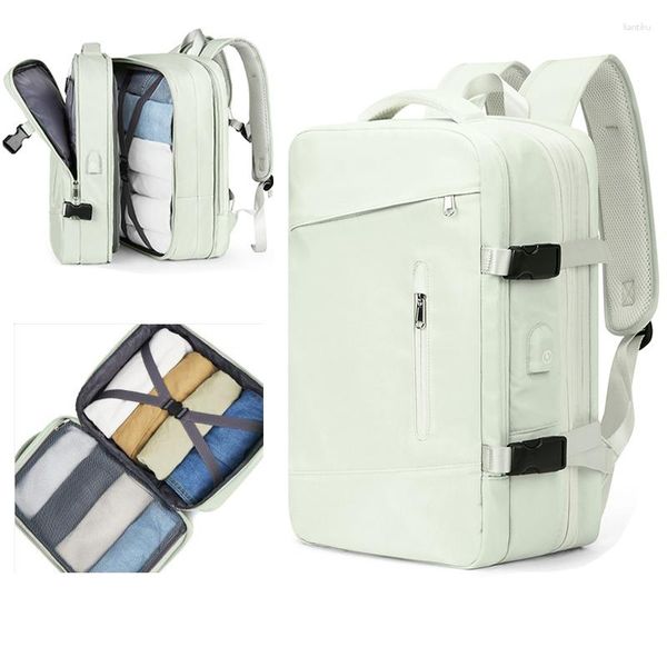 Rucksack 39L Erweiterbarer Multifunktions-Reiserucksack Unisex 15,6-Zoll-Laptop Wasserdichter Student für Reisen USB-Ladegepäck