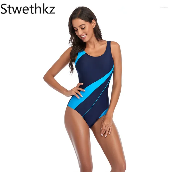 Costumi da bagno da donna Stwethzk Spring Girls Costume da bagno Stampato Slim senza maniche Sexy Body Nuoto Bikini Pancia Cover Costume da bagno Donna