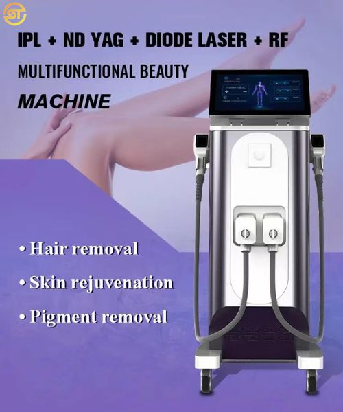 Máquina de depilação permanente a laser super diodo IPL Elight rejuvenescimento da pele redução de rugas Tratamento de cuidados com a pele