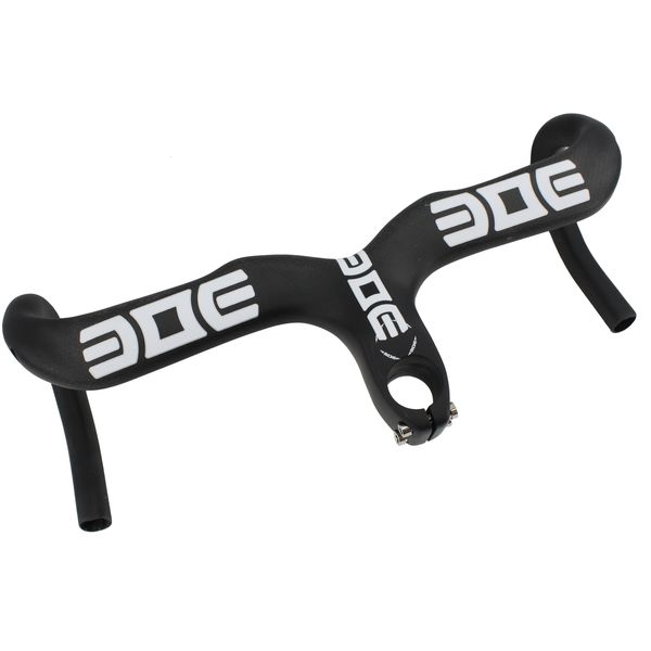 Componentes de guidão de bicicleta est Racing Road Bike Matt 3K Full Carbon Fiber Handrebar Guiador de bicicleta de carbono e haste integrado Bent Bar 230704