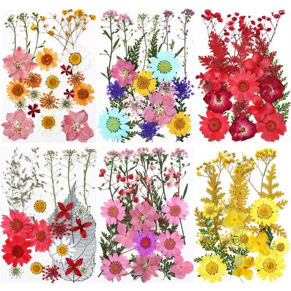 Flores decorativas Velas Secas Naturais Fazendo Adesivos de Flores de Resina UV Faça Você Mesmo Pingente Jóias Artesanato Nail Art Ventilador Decoração de Casamento