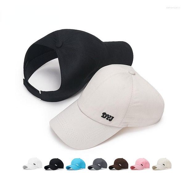 Cappellini da baseball estivi versione coreana treccia da baseball per donna cappelli di protezione solare firmati protezione solare cappello a cilindro vuoto