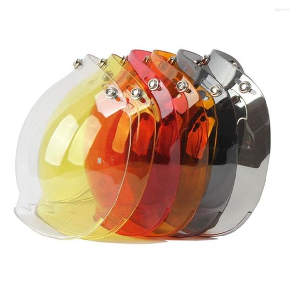 Motorradhelme Universal Vintage Bubble Visier Hochwertiger offener Helm 12 Farben erhältlich Retro-Windschutzscheibenschild