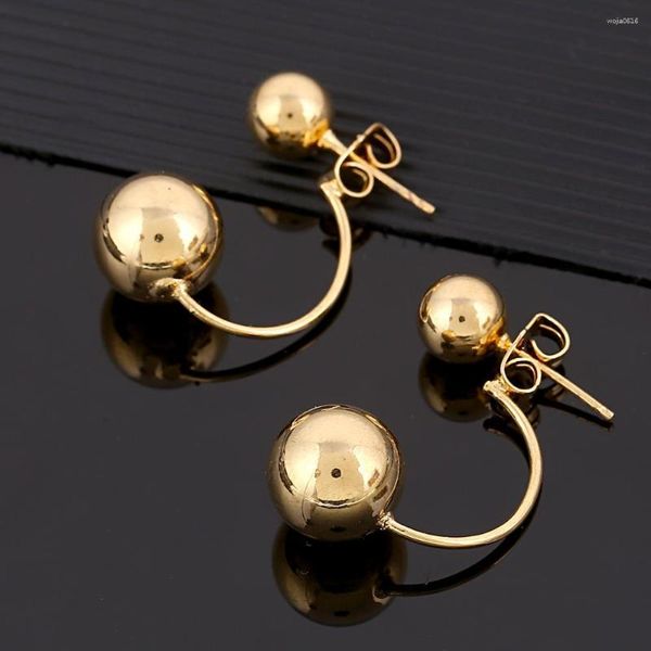 Ohrstecker, trendige goldfarbene Perlen für Frauen und Mädchen, afrikanischer Ball, äthiopischer süßer Schmuck