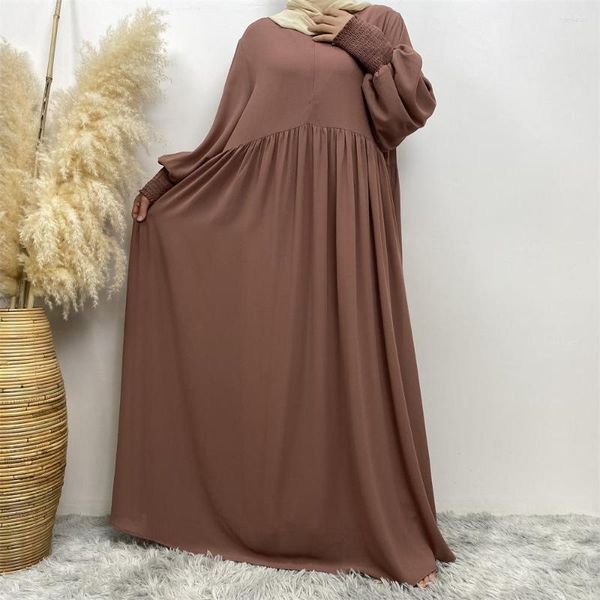 Abbigliamento etnico Ramadan Abayas for Women Front Zipper Muslim Hijab Dress Turchia Kaftan Abiti islamici Abiti sciolti Moder Moder Dubai Kimono