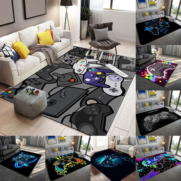 Teppich Gamer Controller Bereich Teppiche rutschfeste Bodenmatte Fußmatten Home Runner Teppich für Schlafzimmer Indoor Outdoor Kinder spielen Alfombra 230704