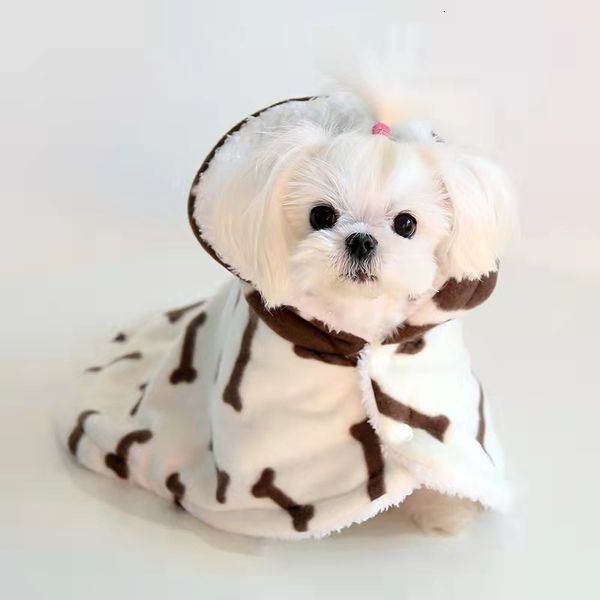 Köpek giyim evcil hayvan pelerin polar polar polar bornoz köpek kıyafetleri battaniye havlu boru rahat sıcak yün battaniye pijama kalınlaşan hoodies ceket 230704