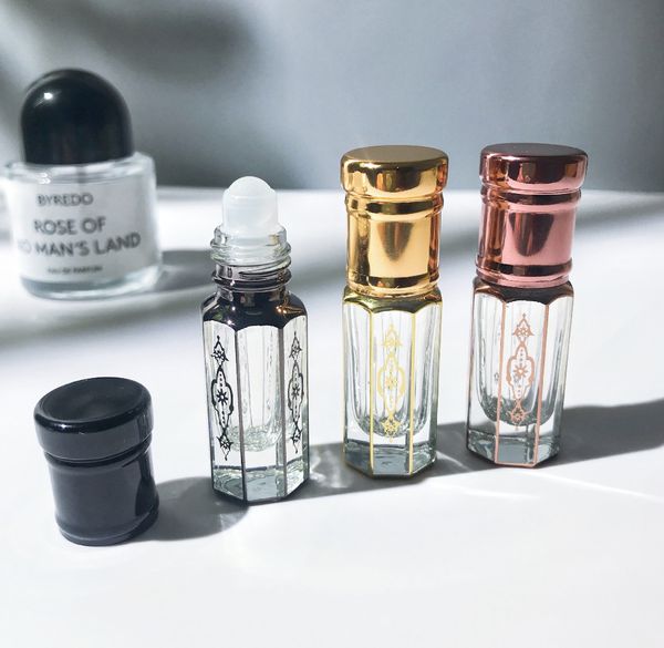 3 ml Parfüm-Verpackungsflasche, tragbare High-End-Rollenflasche, galvanisierte leere Glasflasche, ätherisches Öl. Viele Stile unterstützen die Unterstützung eines benutzerdefinierten Logos