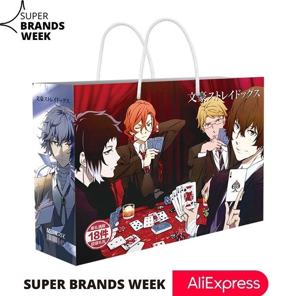 Lesezeichen Bungou Stray Dogs Anime Lucky Bag Postkarte Abzeichen Poster Lesezeichen Spielzeug Geschenktüte Fans Sammlung Geschenk 230704