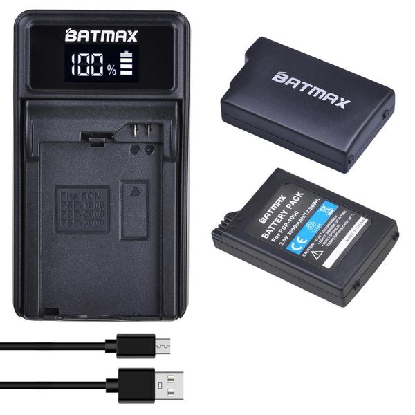 Batterien Batmax 3600MAH PSP 1000 Batterie +LED USB -Ladegerät für Sony PlayStation Portable PSP1000 für Sony 1001.1002.1003.1004.1005.1006