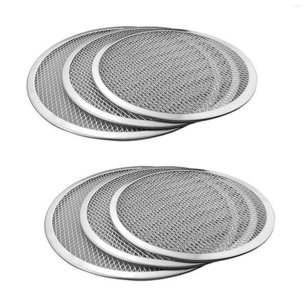 Bakvormen 2X Professionele Ronde Pizza Oven Bakplaat Barbecue Rooster Nonstick Mesh Net (14 Inch)