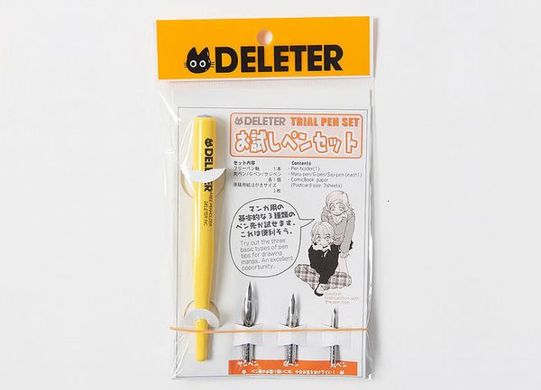 Фонтановые ручки Deleter Triess Set Set Dip Dipler Dip Marupengpensaji Cartoon Mange Рисунок 230704