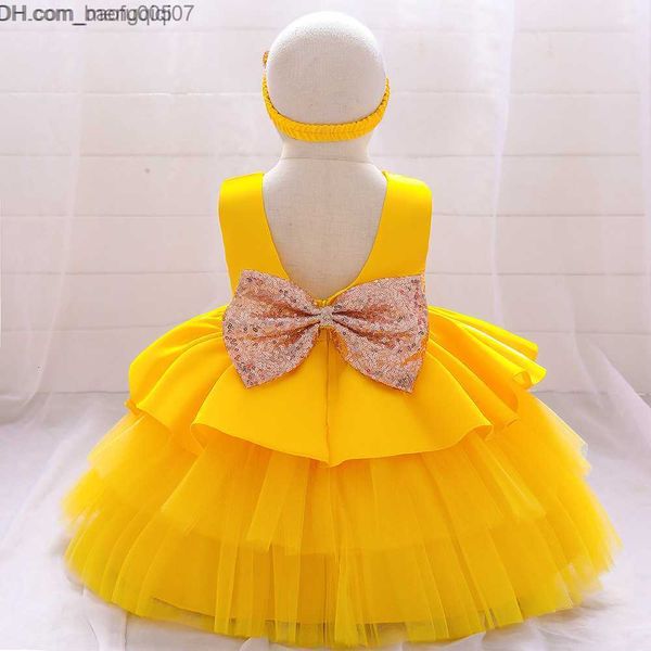 Mädchenkleider Mädchenkleider Rosa Gelb Partykleid für Babys 1 bis 6 Jahre Sommer Kindergeburtstag Hochzeit Prinzessin Kleider Schleife Kind Ballkleid Kostüm Z230706