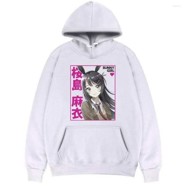 Erkek Hoodies Anime Genç Domuz Baş Çocuk Kız Kıdemli Sakurajima Mai Grafik Baskı Hoodie Erkek Kadınlar Büyük Boy