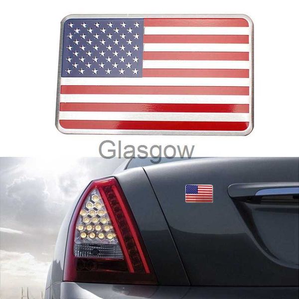 Adesivi per auto USA Bandiera americana Distintivo Emblema Adesivo per auto 3D Metallo cromato Decorazione Decal Impermeabile Parti esterne universali Accessori per auto x0705