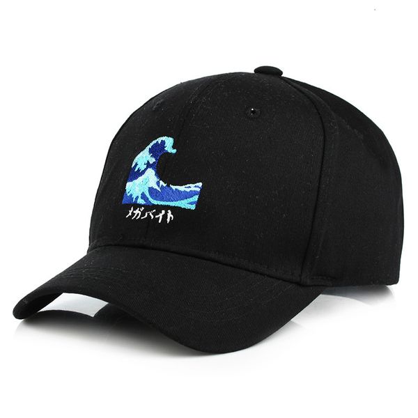 Bonés de bola unissex ajustável Japn Sea Wave bordado boné de beisebol chapéus de algodão Katsushika Hokusai Kanagawa chapéus de surf gorra 230704