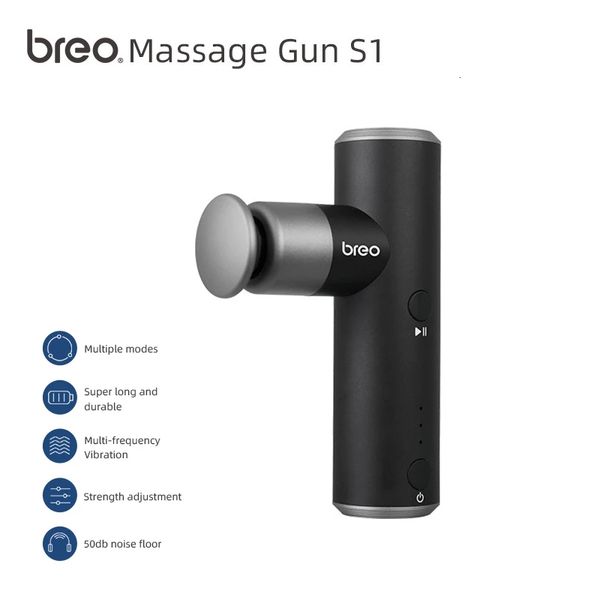 Massageador de corpo inteiro Breo Massagun S1 Mini Pocket Poderosa Pistola de Massagem Portátil Muscle Relax Electric Intelligent Precise Care 230704