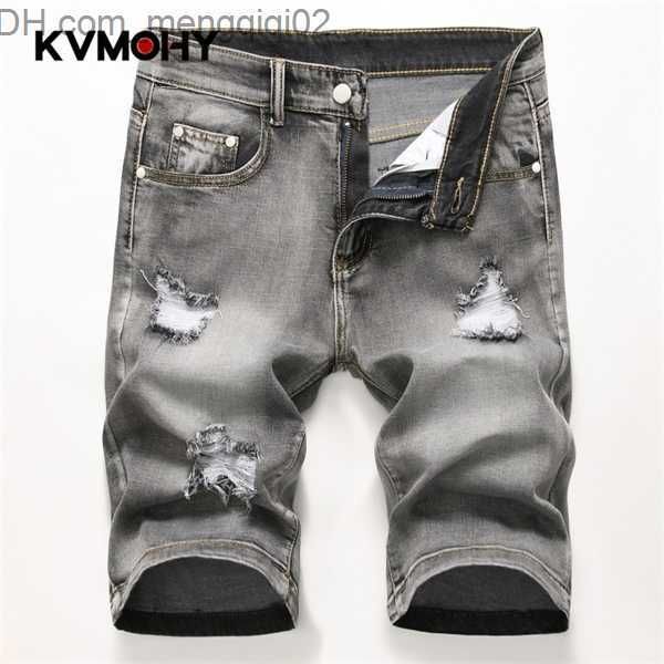 Jeans masculino Jeans masculino verão novo jeans curto masculino moda casual short jeans elástico roupas de marca jeans homme pantalon alta qualidade x0621 z230706