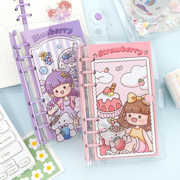 Kawaii японская мода Lief Leaf Notebook Trawberry Girl Girl Paper Paper 200p DIY Планировщик программ