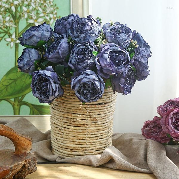 Декоративные цветы искусственное цветочное шелковое пиони -букет свадебный пографический реквизит домашняя гостиная.