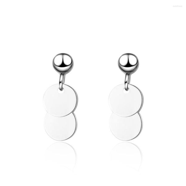 Ohrstecker Mode Mini Exquisite Design 925 Sterling Silber Runde Spot Quaste Für Frauen Ohrringe Großhandel Schmuck Geschenk