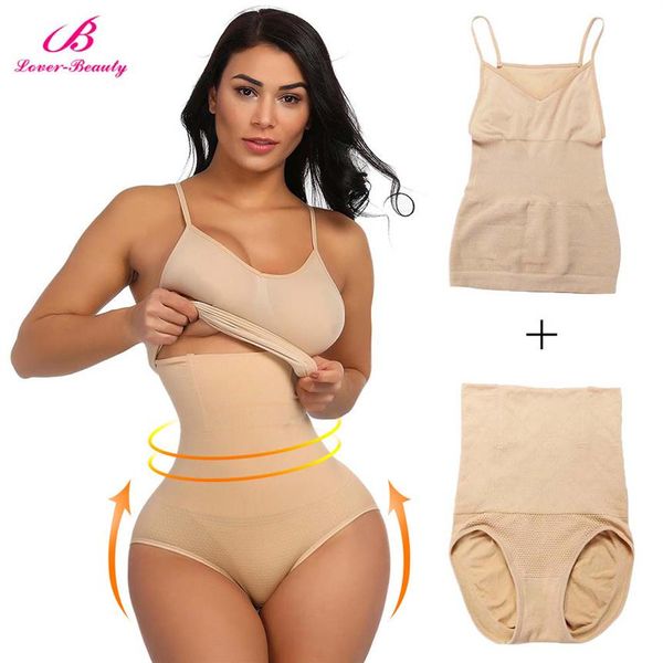 Lover Beauty Women Bel Antrenör Karın Şey Makiner Zayıflama Faja Yüksek Bel Bodysuit Shapewear Dikişsiz Kontrol Kable Korse Pantolon Y20220W