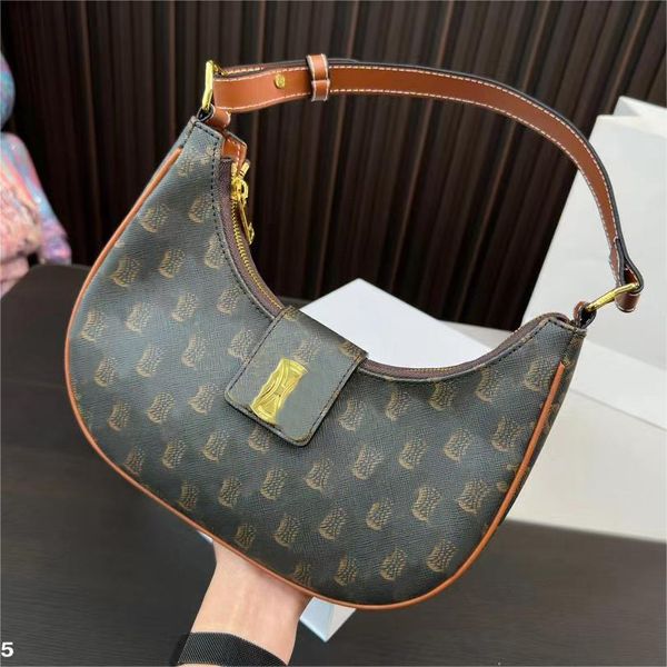 TRIOMPHES Borsa Designer Hobo Crossbody Borse a tracolla Half Moon Fashion Classic Vintage Borsa a mano 5A Qualità Dimensioni 25-13 cm