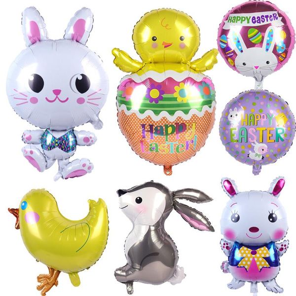 Decoração de festa 1pc Feliz Páscoa Balão em forma de pintinho Foil Balões de brinquedo para crianças Po Props Brinquedos de presente