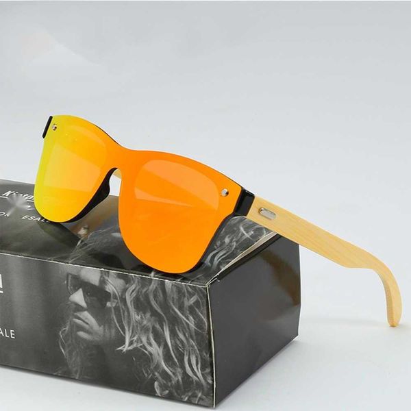 2023 New Wood Bamboo Leg designer de marca masculina de óculos de sol vintage marcas para mulheres masculinas óculos de sol 686 # tons de moda