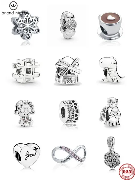 925 Серебро для Pandora Charms Jewelry Beads Bracelet Coffee Cufe Cuf