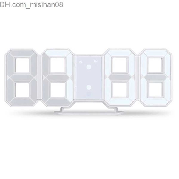 Relógios de parede 3D LED Relógio de parede Moderno Digital Despertador Exibição Casa Cozinha Escritório Mesa Mesa Noite Parede Exibição 24 ou 12 horas Z230707