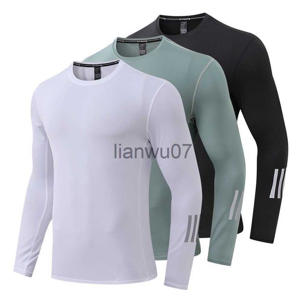 Camisetas Masculinas Novas Camisetas Esportivas Masculinas Camisas de Manga Longa de Compressão de Secagem Rápida Adaptam-se à Academia de Fitness Ciclismo Ao Ar Livre Correndo Camiseta J230705