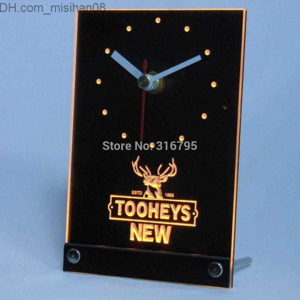 Orologi da parete Orologi da parete Tnc0117 Tooheys Beer Deer 3D LED Orologio da tavolo da tavolo Z230706