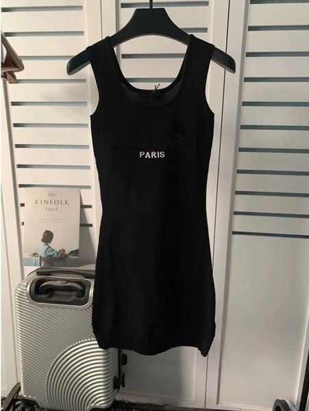 Женская футболка платье высококачественного дизайнера без рукавов Slim Fit Bodycon Print Print Женская одежда для моды длинные рубашки летние