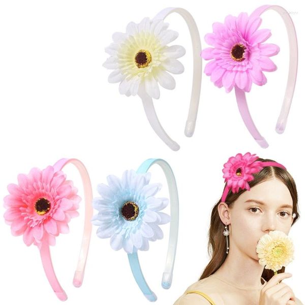 Accessori per capelli Fascia per capelli Margherita Primavera Estate Fiore antiscivolo per ragazza Girasole Cappello da festa in spiaggia