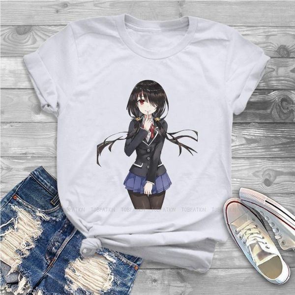 Damen T-Shirts Tokisaki Kurumi Kawaii Mädchen Frauen T-Shirt DATE A LIVE Anime Blusas Harajuku Casual Kurzarm Vintage Übergroße Tops