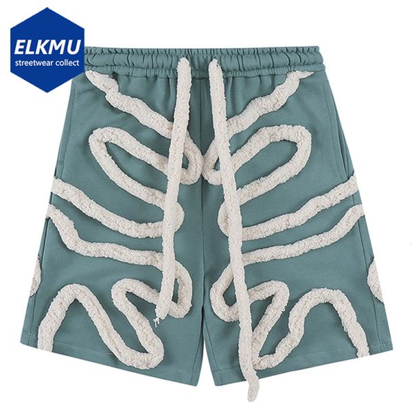 Shorts masculinos Shorts hip hop masculinos Distortion Rope Harajuku Streetwear Sweatshorts verão soltos casuais calças curtas 230704