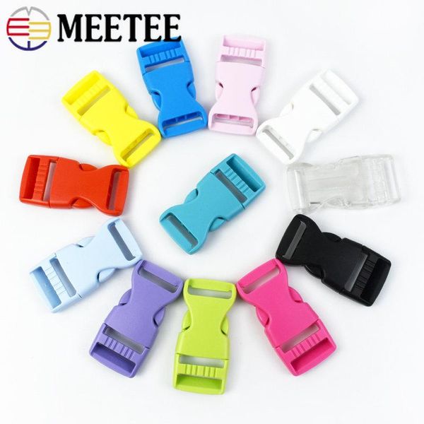 Bolsas Meetee 30pcs Liberação de plástico 1038mm Gancho de cor clipe de segurança Collar para animais de estimação para acessórios de lagem de correia de mochila ao ar livre