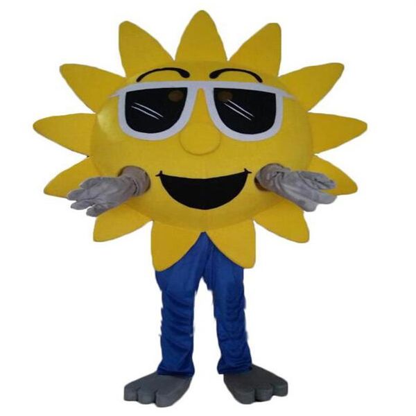 2018 Discount Factory Maßgeschneidertes Sonnenblumen-Maskottchen-Kostüm mit Logo, Cartoon-Charakter, Kostüm für Erwachsene, Outfit311H