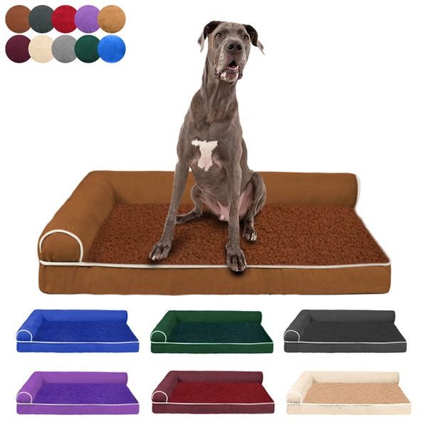 Camas para gatos Móveis Luxo Macio Pet Dog Cama Confortável Sofá Quente Canil Grandes E Pequenos Animais De Estimação Removível Lavável Máquina Colchão 230704