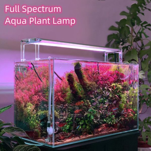 Aquarienbeleuchtung WEEK AQUA M-Serie RGB-LED-Aquarium-APP-Steuerung mit Zyklus-Timer Wassergraspflanzen wachsen Lampe 230704