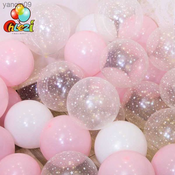 20 pçs 12 polegadas conjunto de balões de látex estrela claro rosa ouro balões decoração de casamento chá de bebê suprimentos para festa de aniversário decoração de casa l230626