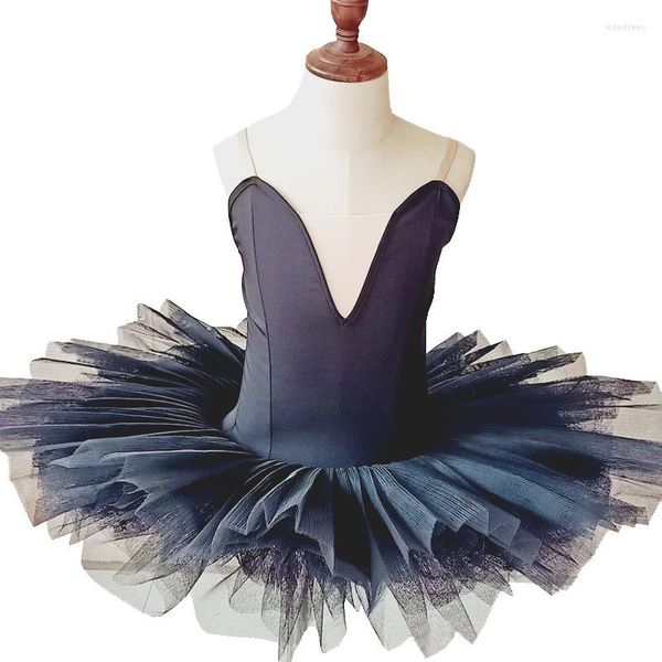 Traje de Palco Ballet Profissional Tutu Branco Rosa Preto Vermelho Saia Panqueca Prática Traje de Ensaio Meio Tutu Crianças Criança Mulheres