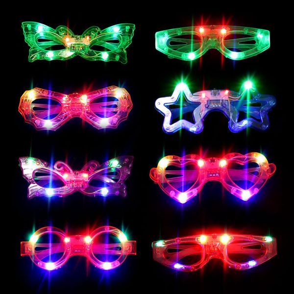 Occhiali da sole luminosi per bambini Giocattoli Glow Party Plastica Occhiali a LED Matrimonio Regalo di compleanno Costumi luminosi Giocattoli per bambini LT0100