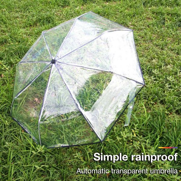 Regenschirme, automatischer Regenschirm, transparent, für Regen, faltbar, winddicht, für Damen, Herren, Mädchen, Outdoor-Reisezubehör, Sonnenschirm